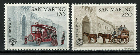 San Marino Europe CEPT Carriage Transportation Serie Set of 2 Stamp Mint NH