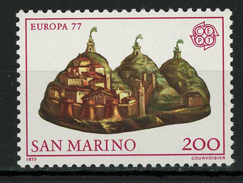 San Marino Europe CEPT Village Mountain Individual Stamp Mint NH