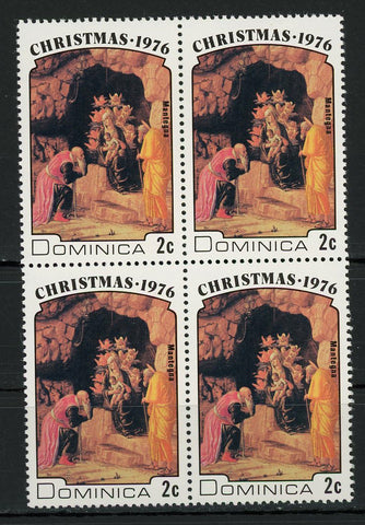 Christmas 1976 Mantegna Holidays Block of 4 Stamps Mint NH