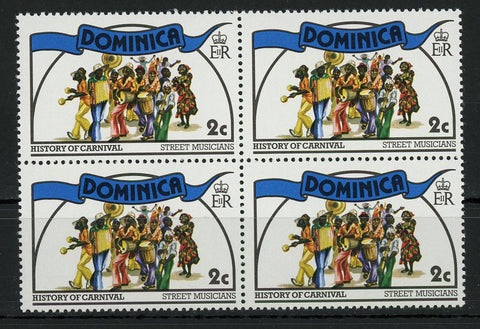 Nicaragua History of Carnival Block of 4 Stamps MNH
