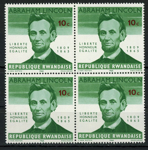 Abraham Lincoln President Historical Figure Block of 4 Stamps MNH