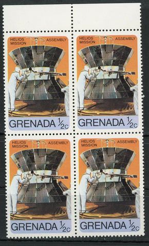 Helios Mission Assembly Spacecraft Probe Block of 4 Stamps MNH