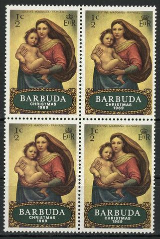 Sistine Madonna Raphael Paint Art Christmas Block of 4 Stamps MNH