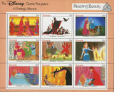 Disney Classics Fairytales Sleeping Beauty Cartoons S/S of 9 Stamps MNH