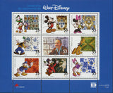 Portugal Disney Centenary Cartoon Souvenir Sheet of 9 Stamps MNH