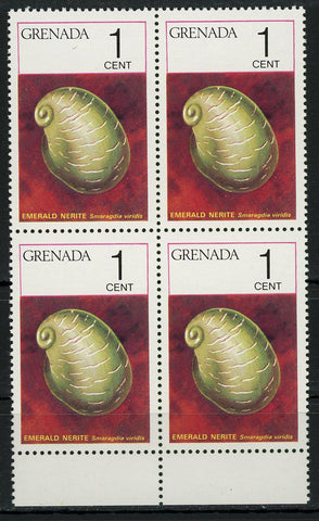 Emerald Nerite Smaragdia Viridis Sea Snail Block of 4 Stamps MNH