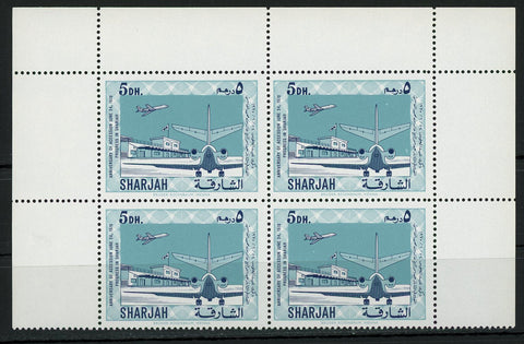Airport Airplane Aviation Transportation Block of 4 Stamps MNH