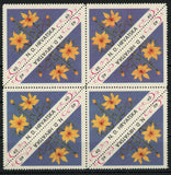 Croatia Flora Yellow Flowers Plant Nature Block of 8 Stamps MNH
