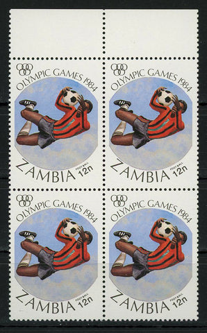 Olympic Games Soccer Football Sports Block of 4 Stamps MNH