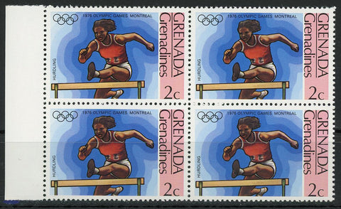 Olympic Games Montreal Hurdling 1976 Sports Block of 4 Stamps MNH