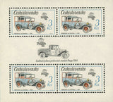 Czechoslovakia Praga Post Office Automobile S/S of 4 Stamps MNH