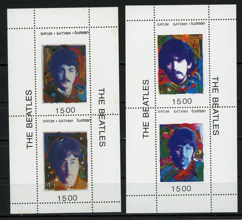 The Beatles Band Music Serie Set of 2 Souvenirs of 2 Stamps MNH