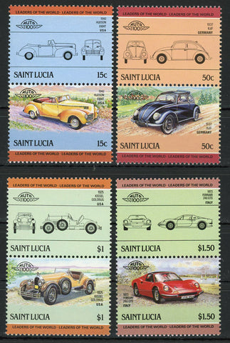 Motor Vehicle Hudson Ferrari Kissel Serie Set of 4 Blocks of 2 Stamps MNH
