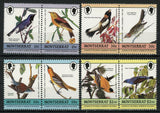 John J. Audubon 1785-1851 Birds Serie Set of 4 Blocks of 2 Stamps MNH