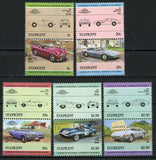 Maserati Ferrari Jaguar Serie Set of 5 Blocks of 2 Stamps MNH