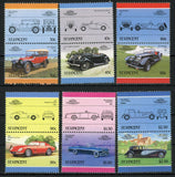 Cadillac Bugatti Ferrari Panther Serie Set of 6 Blocks of 2 Stamps MNH