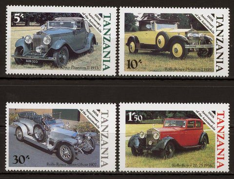 Automobile Anniversary Rolls Royce Serie Set of 4 Stamps MNH