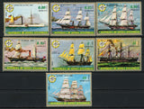 Sailing Ship Savannah La Bella Gallina El Sirius Serie Set of 7 Stamps MNH