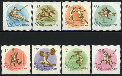 Hungary Olympics Sport Serie Set of 8 Stamps MNH