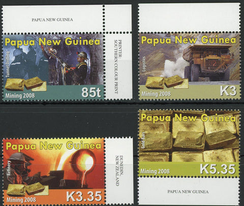 Mining Refinery Pit Minerals Serie Set of 4 Stamps MNH