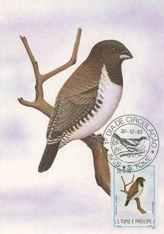 First Day Cover Bird Quebla-canan Spermestes Cucullatus