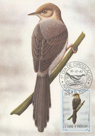 First Day Cover Postcard Bird Prinia Molleri Truqui-sun-decu 1983