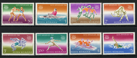Romania Olympic Games Sport Los Angeles Serie Set of 8 Stamps Mint NH