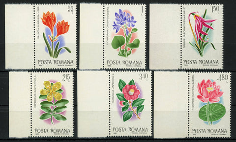 Hungary Flower Stamp Vallota Purpurea Camella Japonica Serie Set of 6 MNH