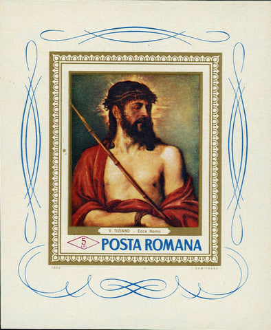 Romania Jesus Christ Stamp Ecce Homo by Titian V. Tiziano 1968 Art Paint MNH