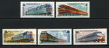 Russia Stamp Train Locomotive Transportation Set of 6 MNH