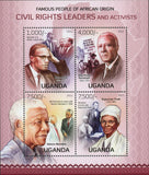 Nelson Mandela Stamp Malcolm X Activists Leaders African Souvenir Sheet Mint NH