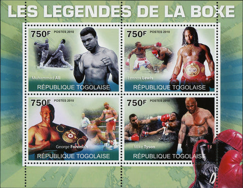 Boxing Legend Stamp Muhammad Ali Mike Tyson Sport Souvenir Sheet of 4 Mint NH
