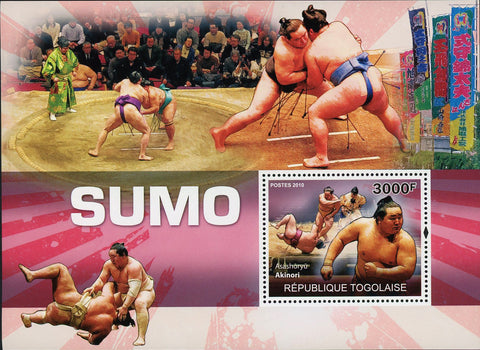 Sumo Stamp Hakuho Sho Asashoryu Akinori Sport Souvenir Sheet Mint NH