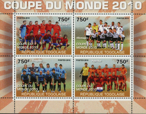 Soccer Stamp World Cup Spain Germany Uruguay Sport Souvenir Sheet of 4 Mint NH
