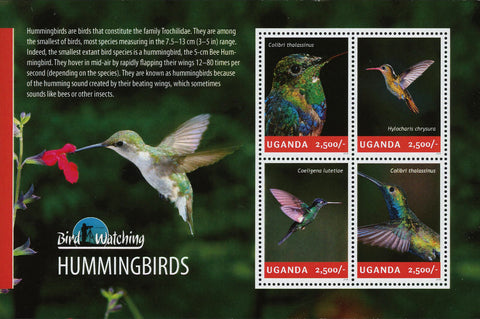 Hummingbirds Stamp Bird Nature Flower Souvenir Sheet of 4 Mint NH