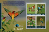 Bee-eaters Stamp Bird Nature Flower Souvenir Sheet of 4 Mint NH