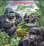 Gorilla Stamp Wild Animal Endangered Species Souvenir Sheet Mint NH