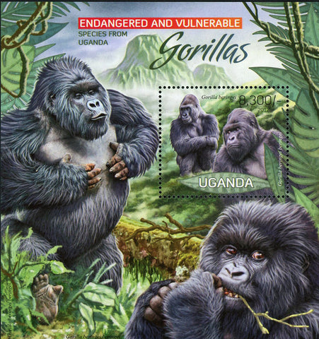 Gorilla Stamp Wild Animal Endangered Species Souvenir Sheet Mint NH