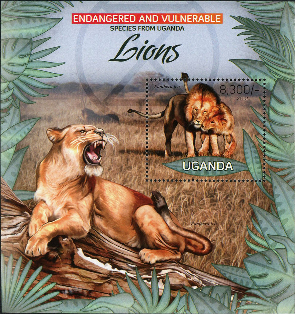 Lion Stamp Wild Animal Endangered Species Souvenir Sheet Mint NH
