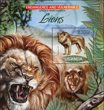 Lion Stamp Wild Animal Vulnerable Species Souvenir Sheet Mint NH