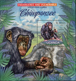 Chimpanzee Stamp Wild Animal Vulnerable Species Souvenir Sheet Mint NH
