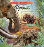 Elephant Stamp Wild Animal Vulnerable Species Souvenir Sheet Mint NH