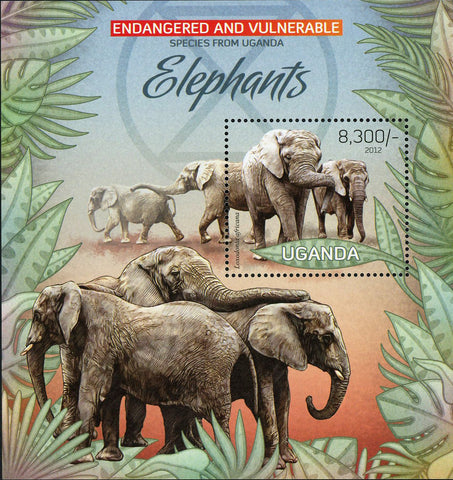 Elephant Stamp Wild Animal Endangered Species Souvenir Sheet Mint NH
