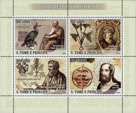 Naturalists Stamp Naturalism Nature Souvenir Sheet of 4 Mint NH