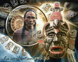 Maya Civilization Stamp Maya Calendar Death Mask Souvenir Sheet Mint NH
