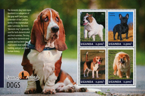 Dogs Stamp Dog Elo Bulldog Beagle Domestic Animal Souvenir Sheet of 4 Mint NH