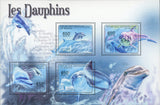 Dolphin Stamp Marine Fauna Ocean Souvenir Sheet of 4 Mint NH