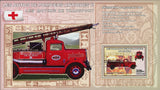 Firefighter Stamp Antique Car Transportation Seagrave Ford Souvenir Sheet MNH