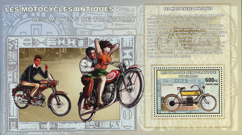 Motorcycle Stamp FN 1905 Transportation Souvenir Sheet MNH