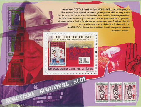 Scout Stamp Scouting Boy Scout Movement Baden Powell Souvenir Sheet MNH